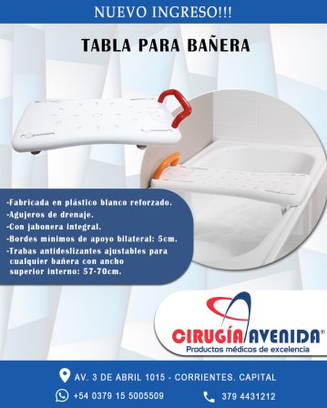 tabla para bañera